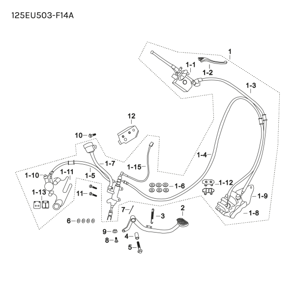 BRAKE CALIPER - FRONT - WITH BRACKET