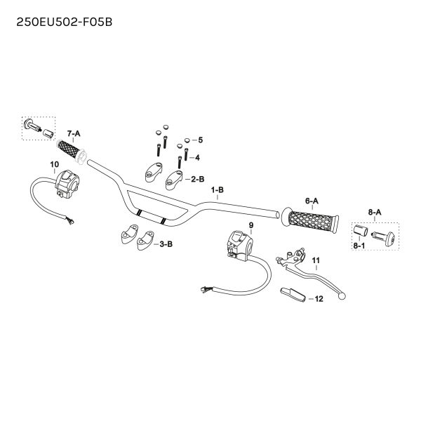 HANDLEBAR MOUNT - LOWER - BLACK