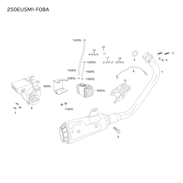 EXHAUST SYSTEM - COMPLETE - QUIET - LH - BRUSHED