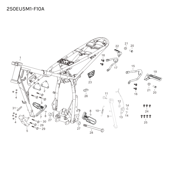 FOOTPEG - FRONT- LH