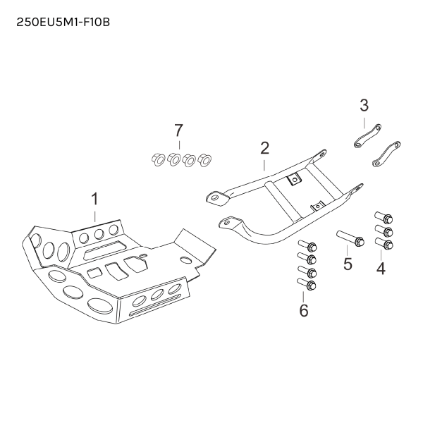 BRACKET - SUMP GUARD - REAR