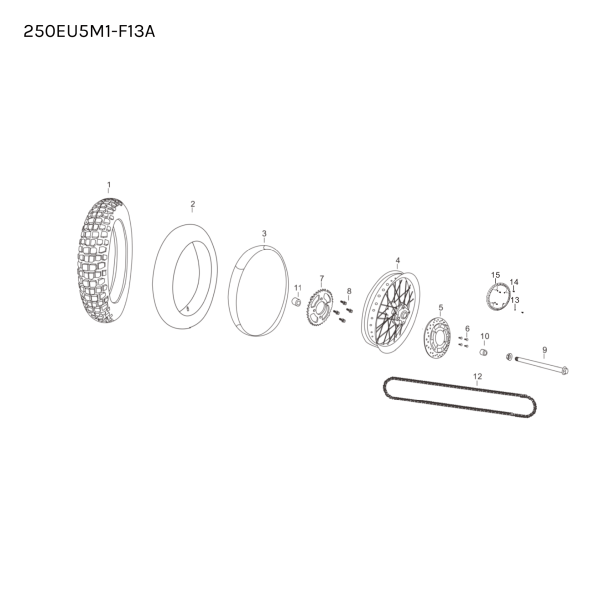 WHEEL SPINDLE - REAR